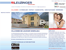 Tablet Screenshot of leuzinger-generalbau.ch